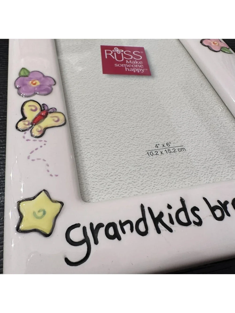 Grandmas Make Their Rules Grandkids Break Them Russ 4x6 Frame New